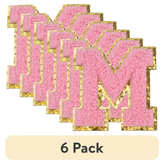 (6 pack) Hello Hobby Chenille M Pink Patch