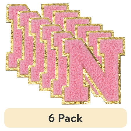 (6 pack) Hello Hobby Chenille N Pink Patch