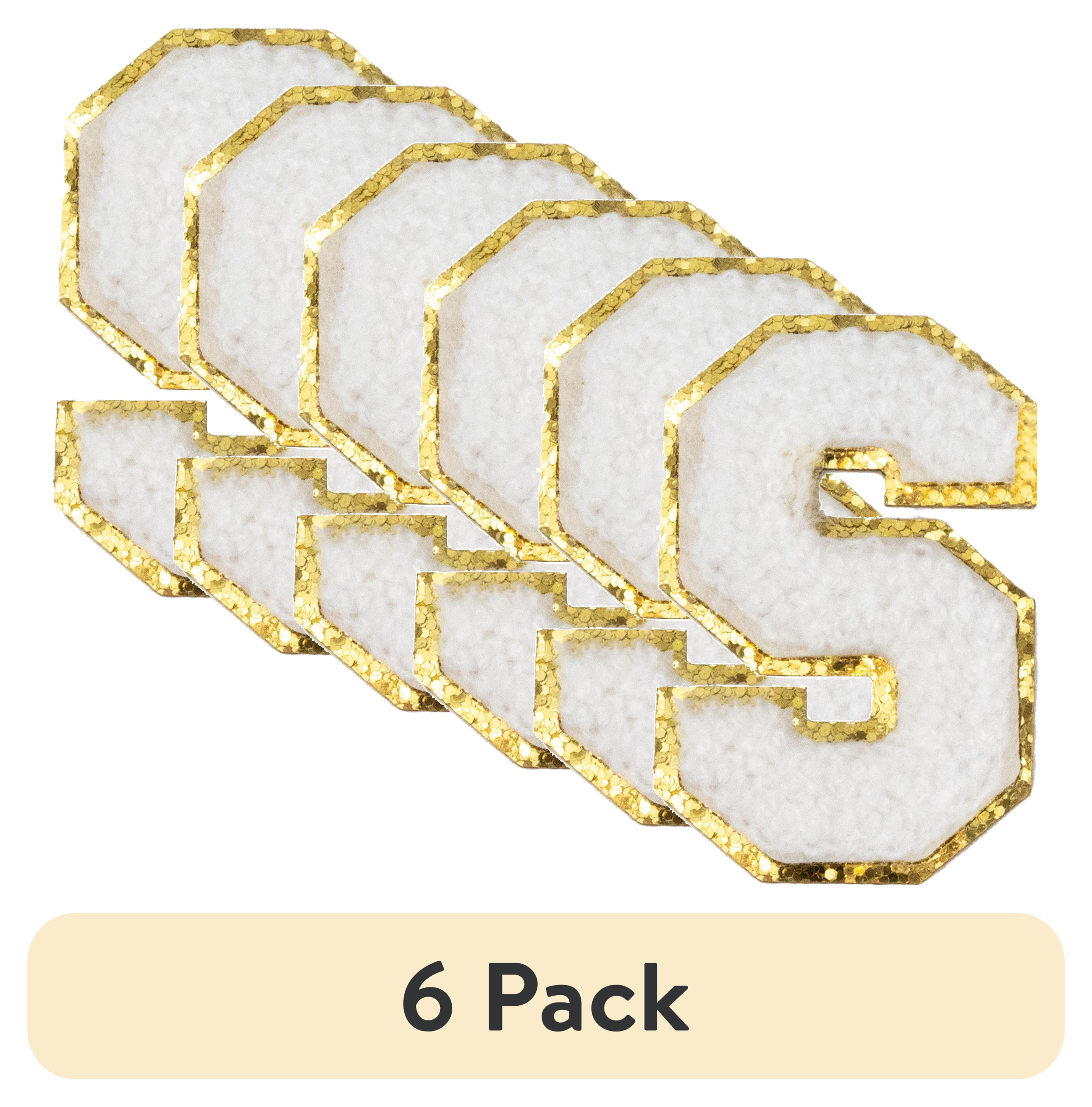 (6 pack) Hello Hobby Chenille S White Patch