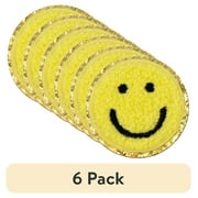 (6 pack) Hello Hobby Chenille Smiley Patch