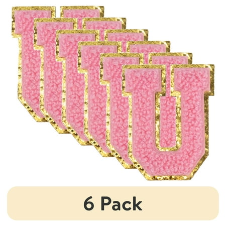 (6 pack) Hello Hobby Chenille U Pink Patch