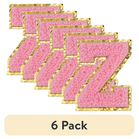 (6 pack) Hello Hobby Chenille Z Pink Patch