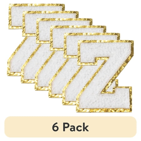 (6 pack) Hello Hobby Chenille Z White Patch