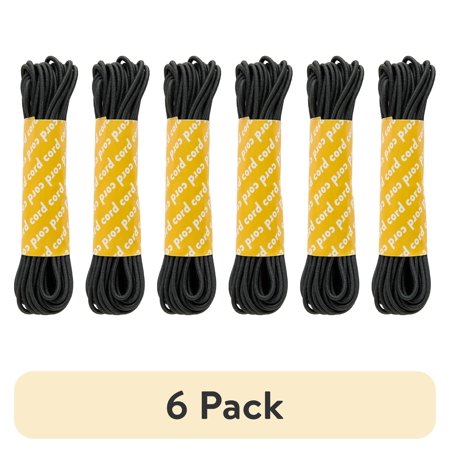 (6 pack) Hello Hobby Versatile Black Elastic Cord for Sewing and Crafts