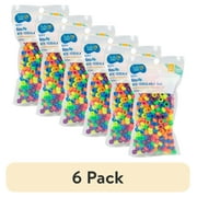 (6 pack) Hello Hobby Pony Beads, Neon, 500-Pack, Boys and Girls, Ages 6+