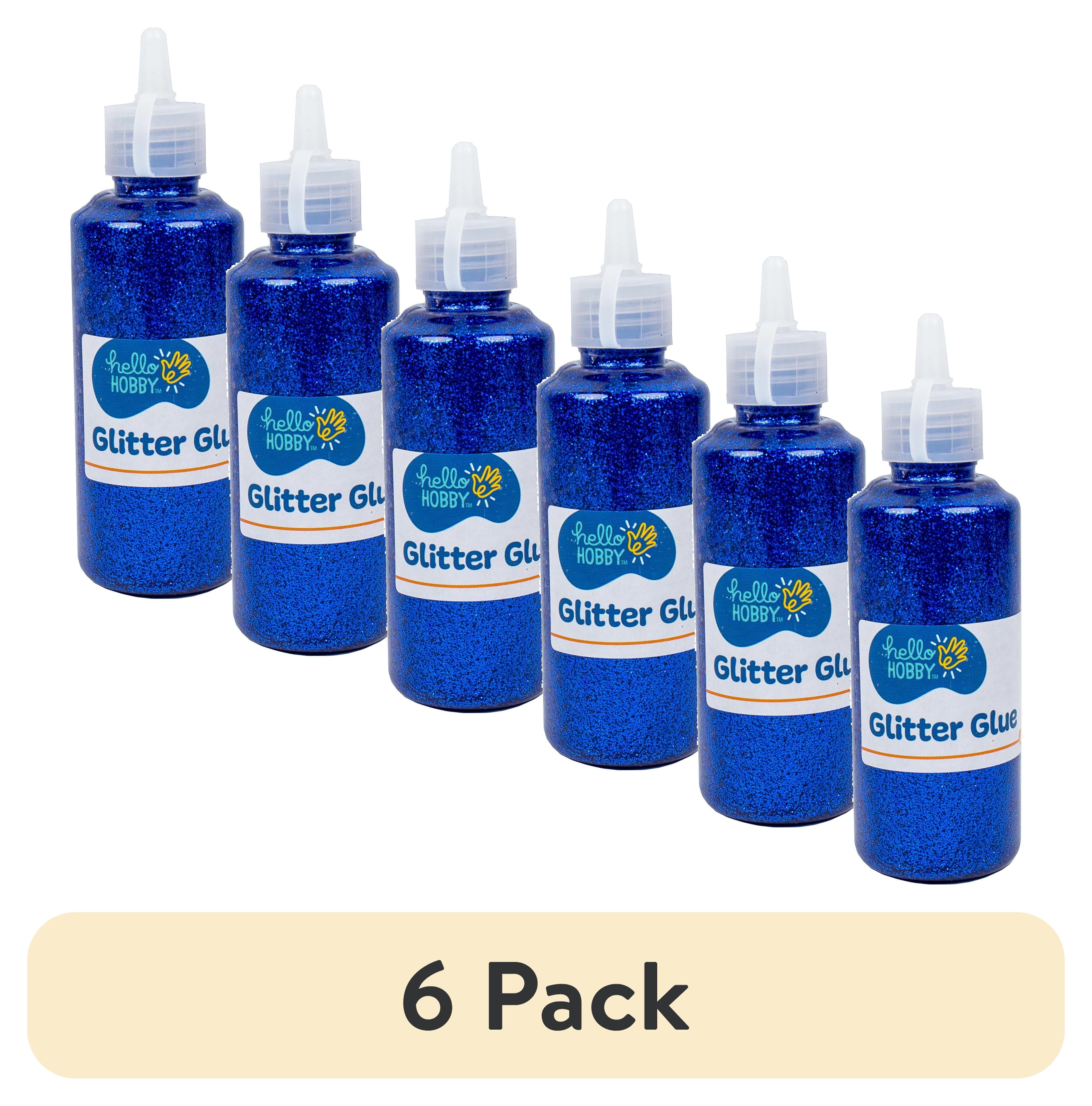(6 pack) Hello Hobby Royal Blue Glitter Glue, 2.9 oz., Boys and Girls, Child, Ages 6+