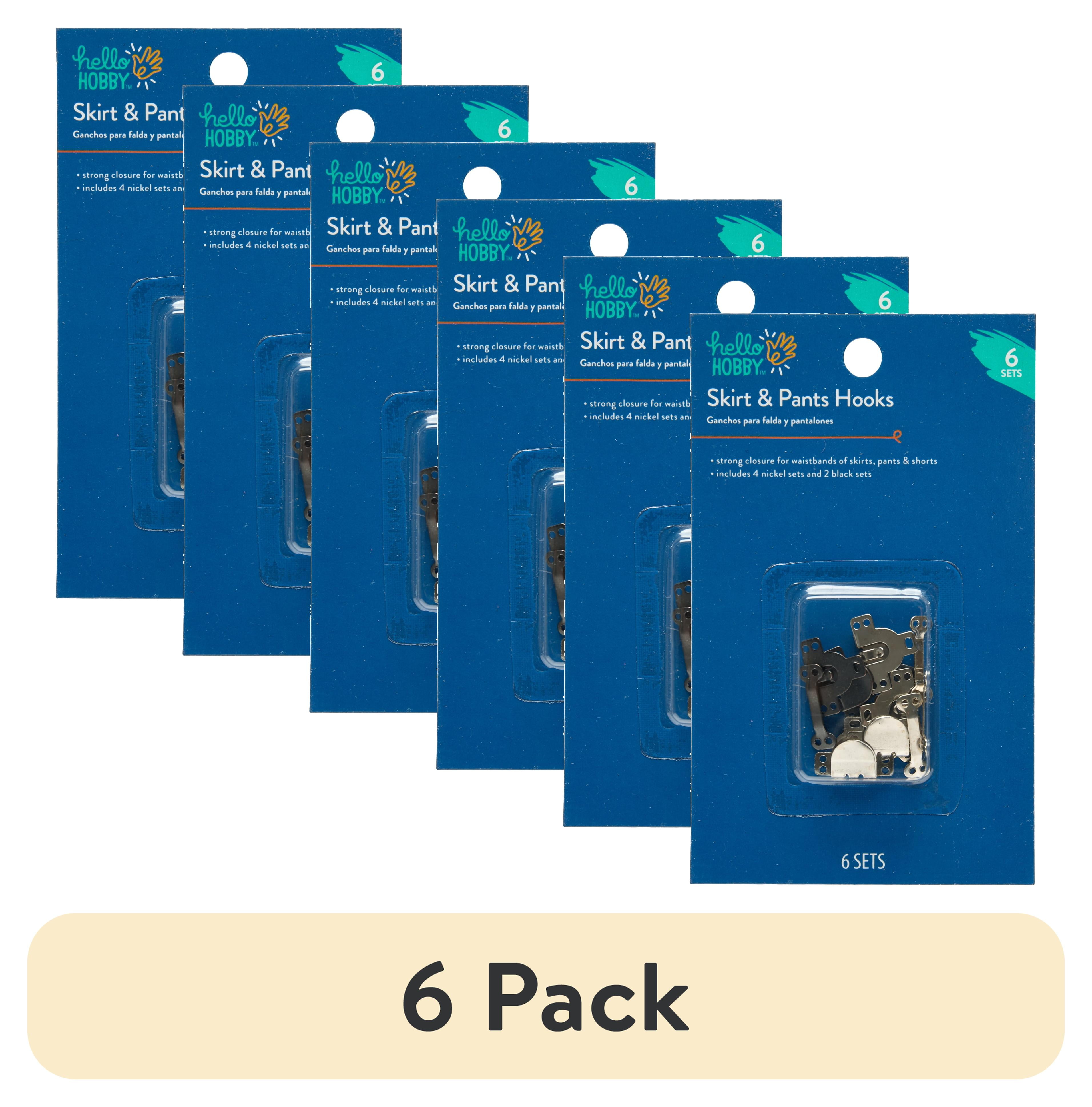 (6 pack) Hello Hobby Metal Skirt and Pant Hook and Bar Set, 6 Count