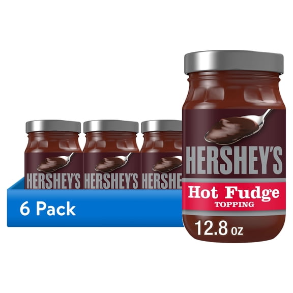 (6 pack) Hershey's Hot Fudge Sauce Topping, Jar 12.8 oz