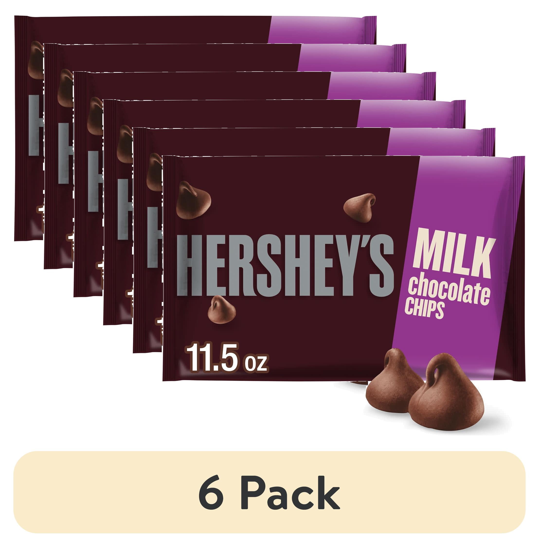 (6 pack) Hershey's Milk Chocolate Baking Chips, Bag 11.5 oz