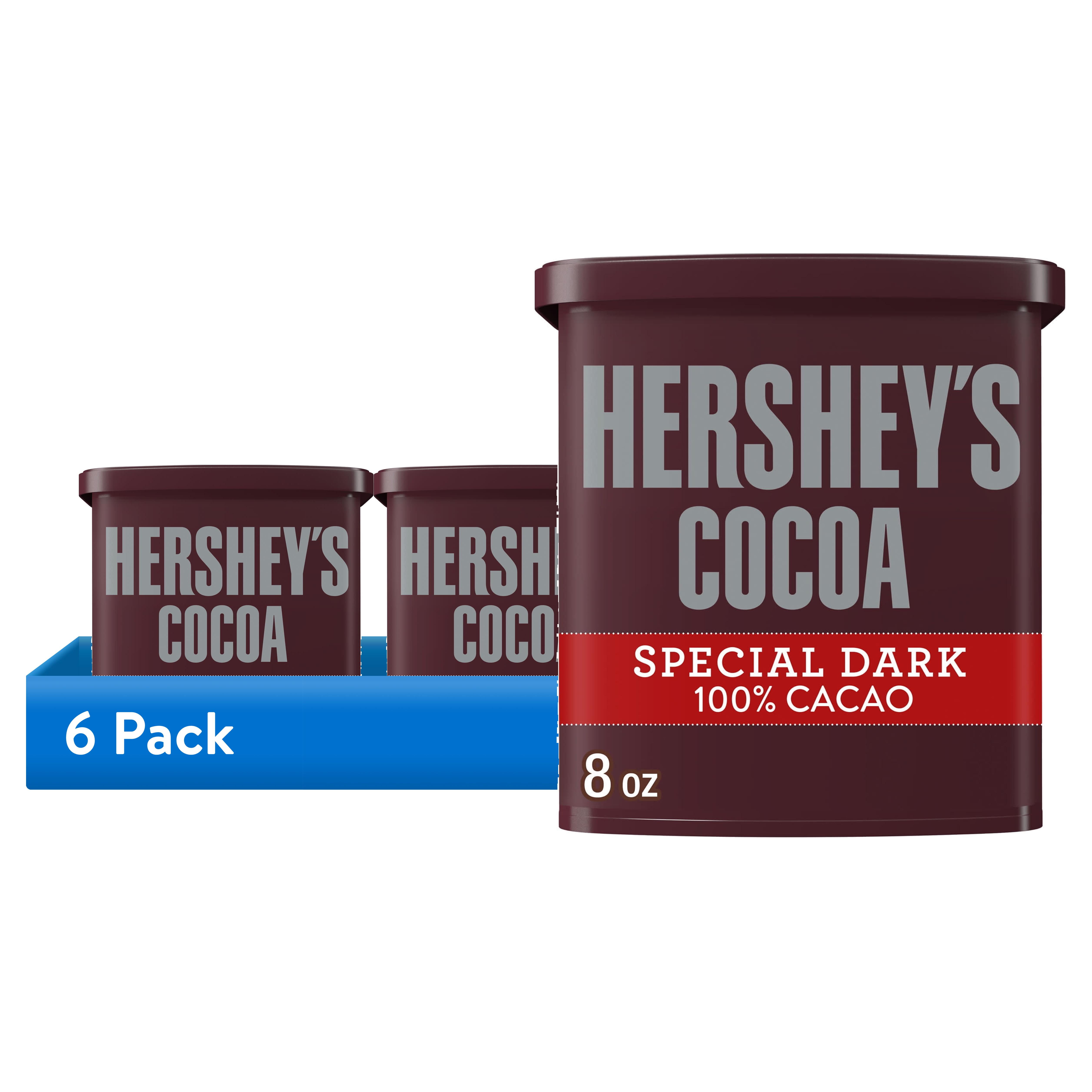 (6 pack) Hershey's Special Dark Dutched Cocoa Powder, Can 8 oz