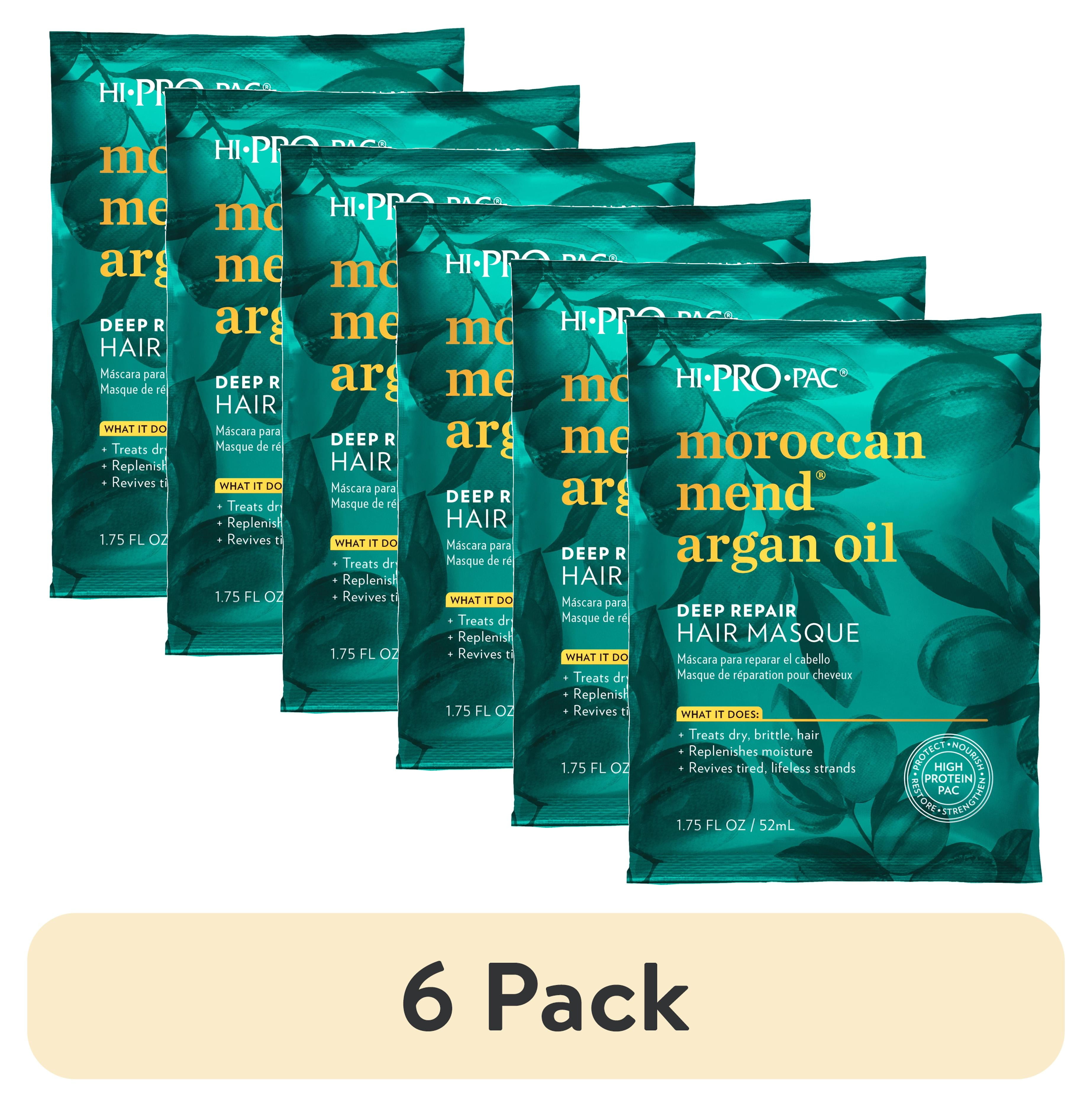 6 pack) Hi-Pro-Pac Moroccan Mend Argan Oil Deep Repair Hair Mask