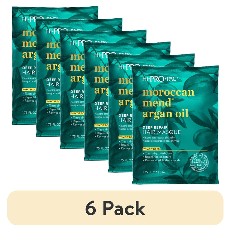 6 pack) Hi-Pro-Pac Moroccan Mend Argan Oil Deep Repair Hair Mask