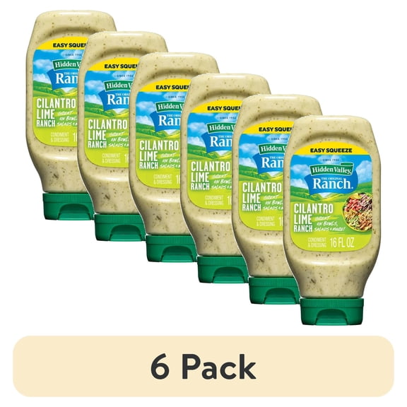 (6 pack) Hidden Valley Cilantro Lime Salad Dressing - 16oz