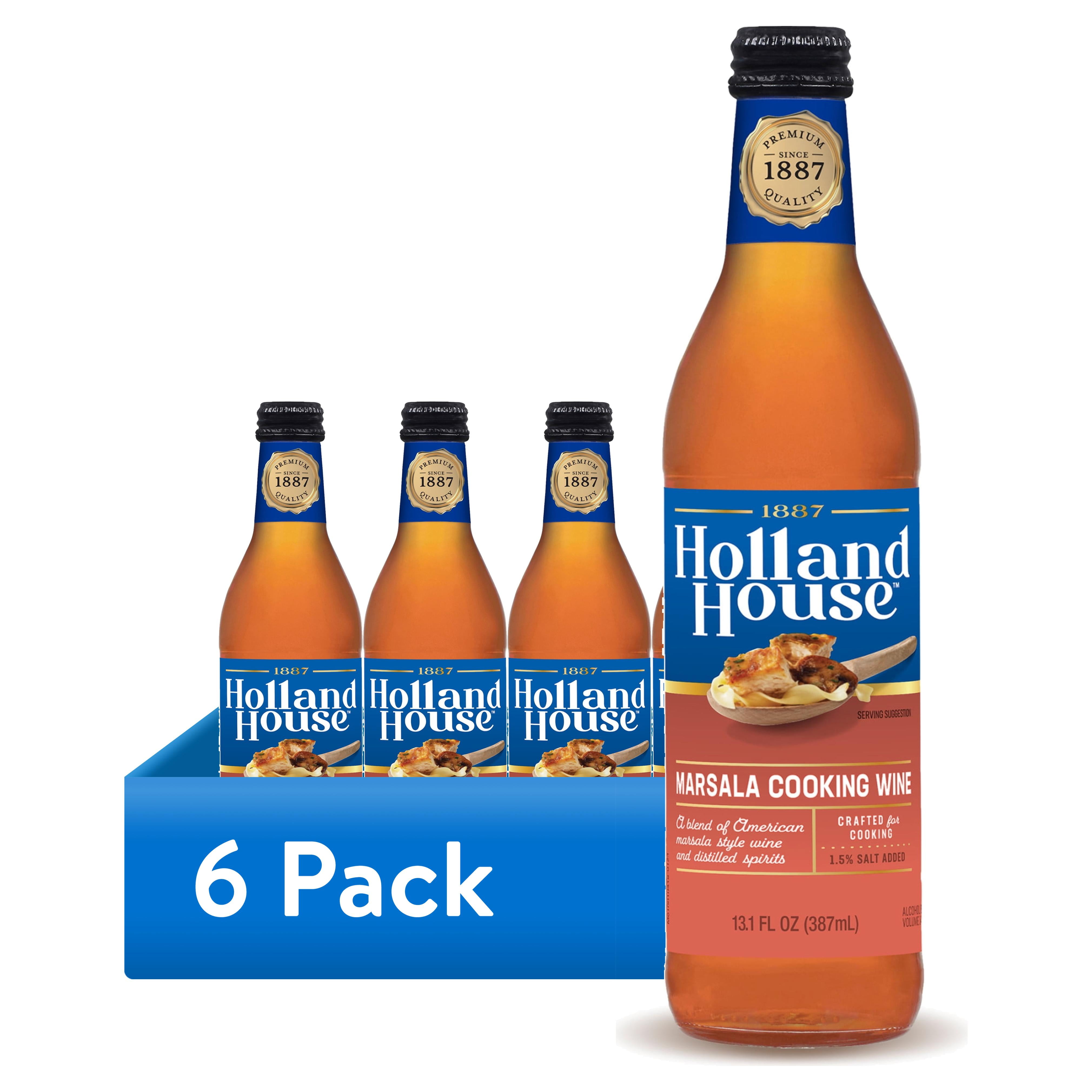 (6 pack) Holland House Marsala Cooking Wine, 13 fl oz, 13.0 Servings per Container