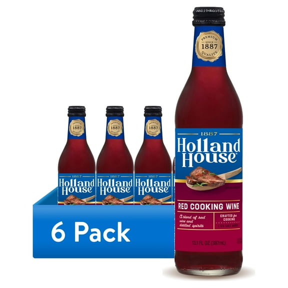 (6 pack) Holland House Red Cooking Wine, 13 fl oz, 13.0 Servings per Container
