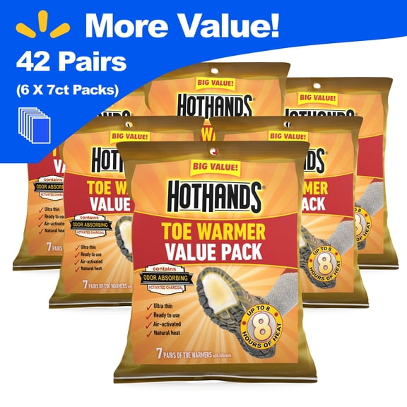(6 pack) (6 pack) HotHands Toe Warmers, 7 Pair Pack