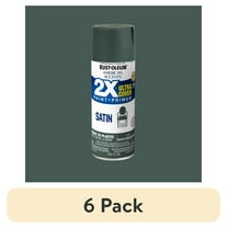 (6 pack) Hunt Club Green, Rust-Oleum American Accents 2X Ultra Cover Satin Spray Paint-354706, 12 oz
