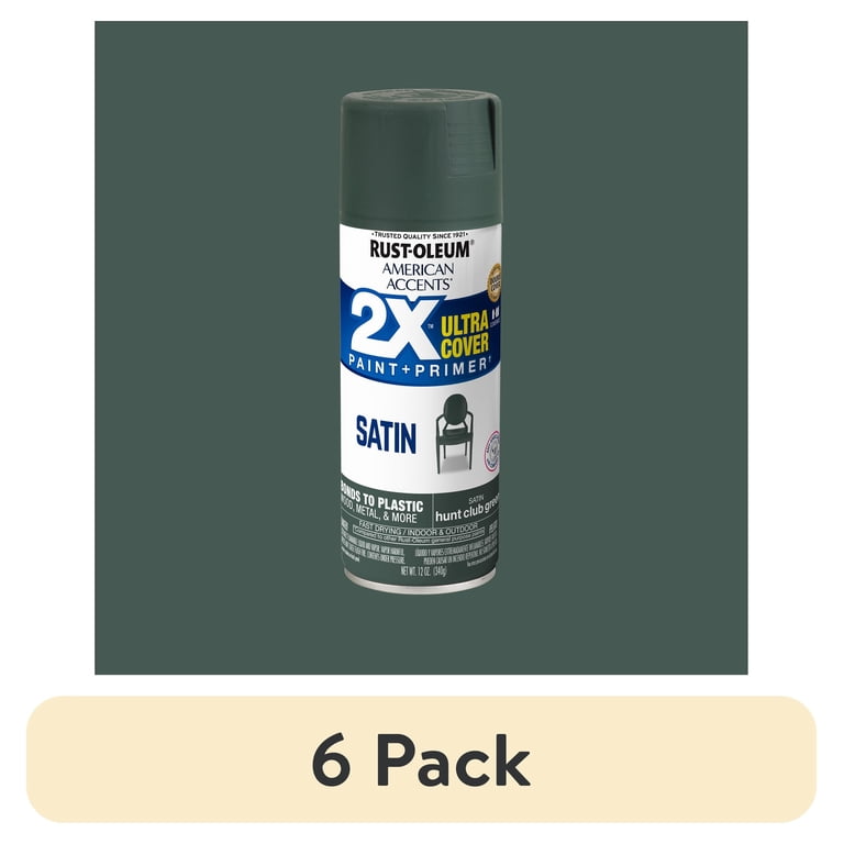 6 pack) Hunt Club Green, Rust-Oleum American Accents 2X Ultra