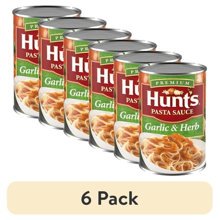 (6 pack) Hunt’s Garlic & Herb Pasta Sauce, 24 oz. Can