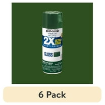 (6 pack) Hunter Green, Rust-Oleum American Accents 2X Ultra Cover Gloss Spray Paint-327879, 12 oz