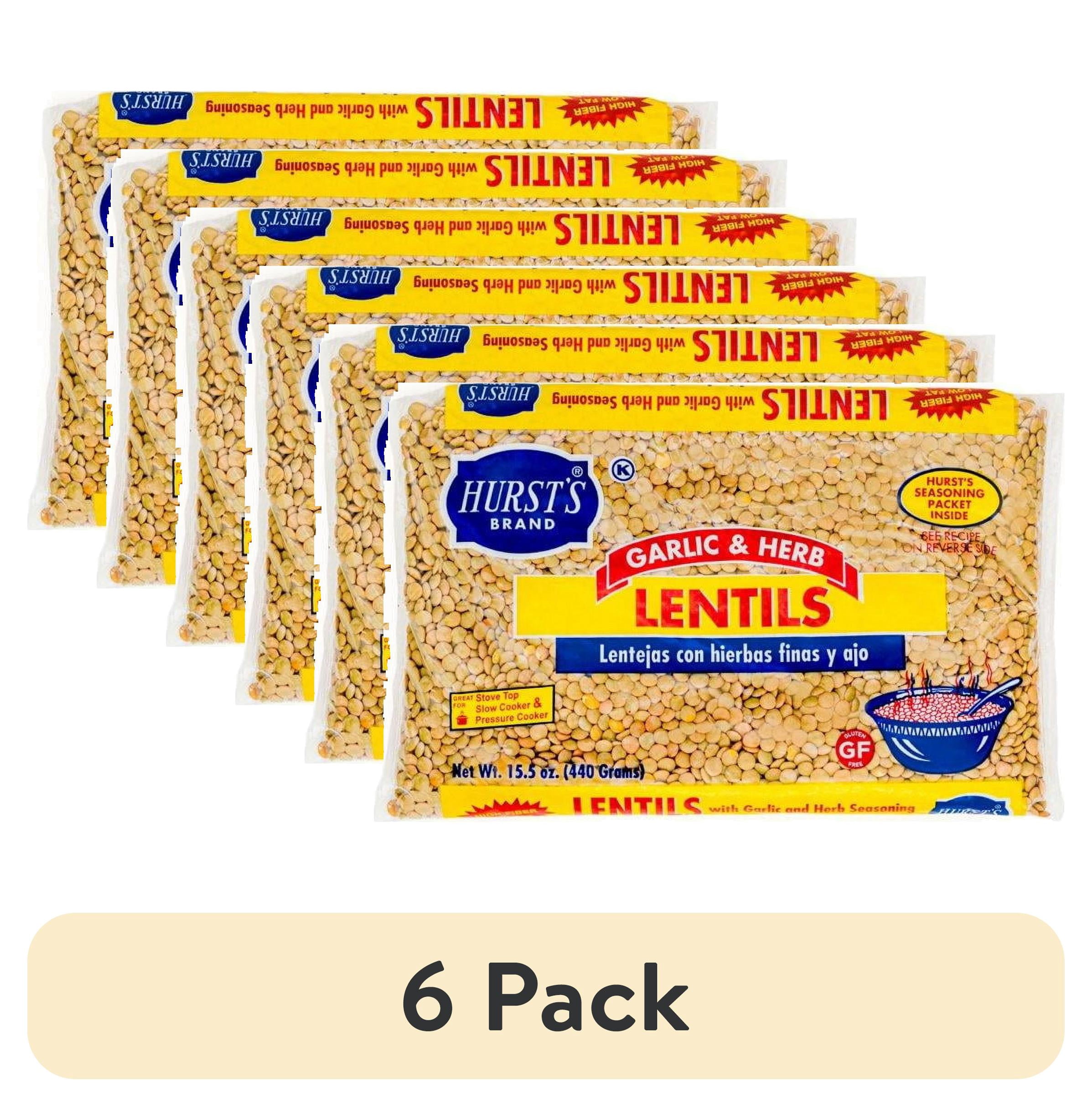 (6 pack) Hurst’s Garlic & Herb Lentils, 15.5 oz