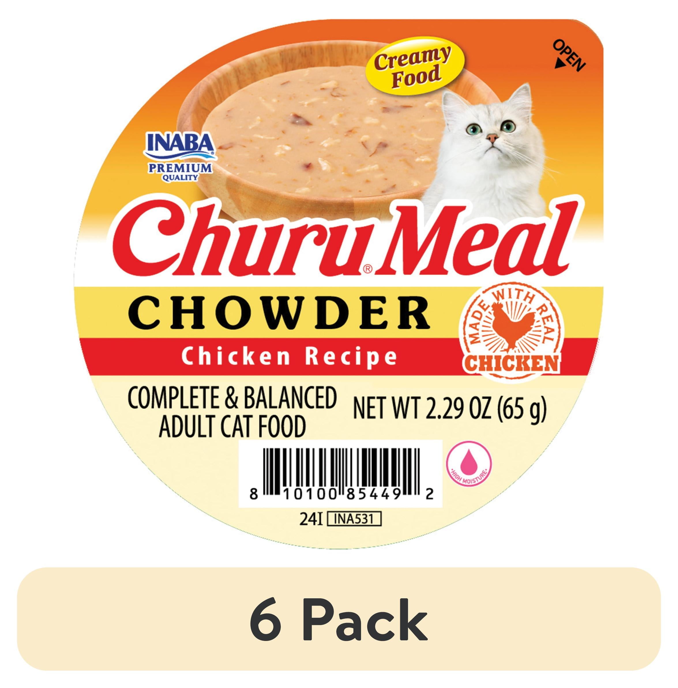 INABA Churu Meal Chowder Adult Wet Cat Food, oz cup, Chicken