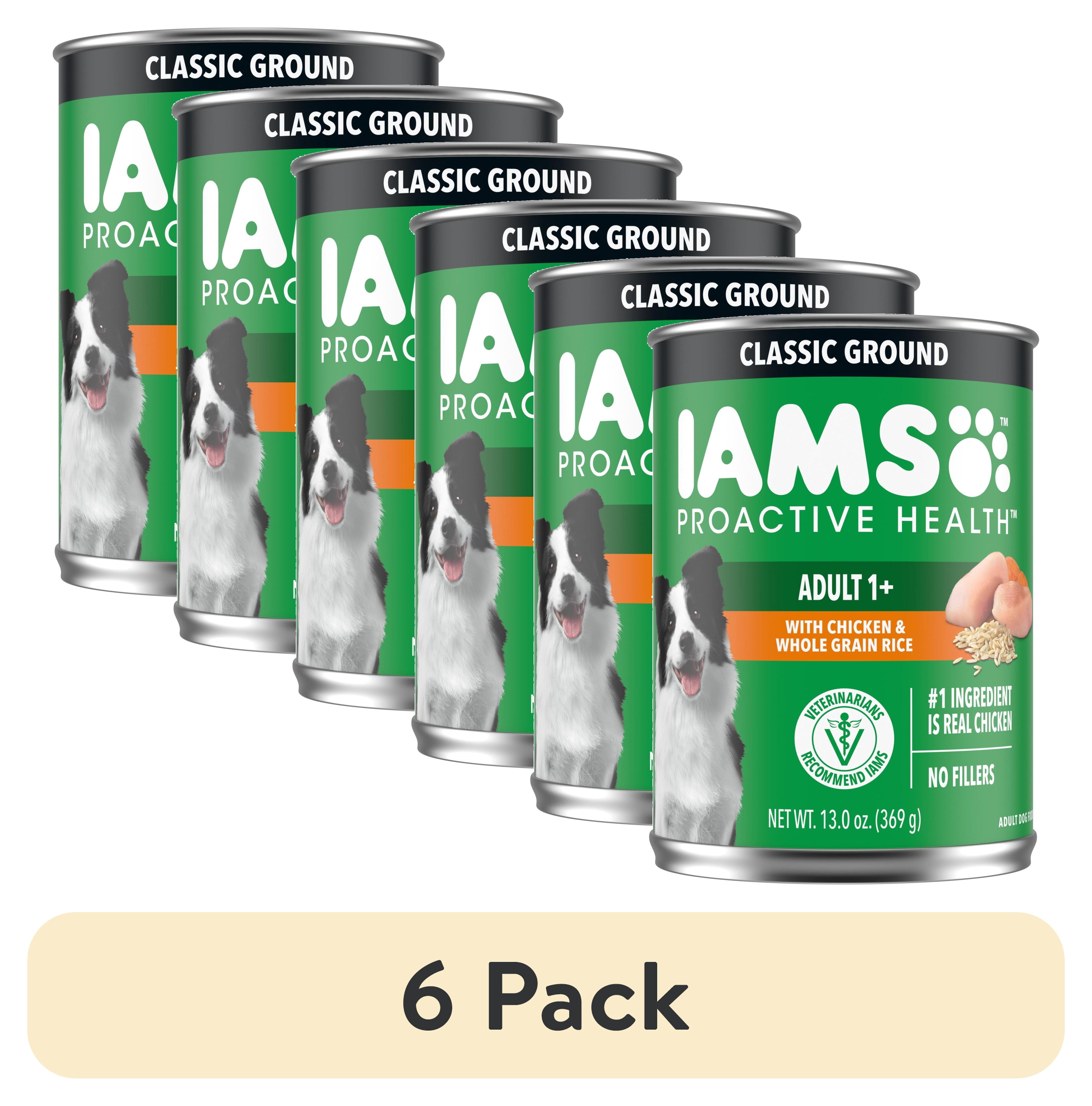 (6 pack) Iams Proactive Health Adult Soft Wet Dog Food Paté With Chicken & Whole Grain Rice, 13 Oz Can