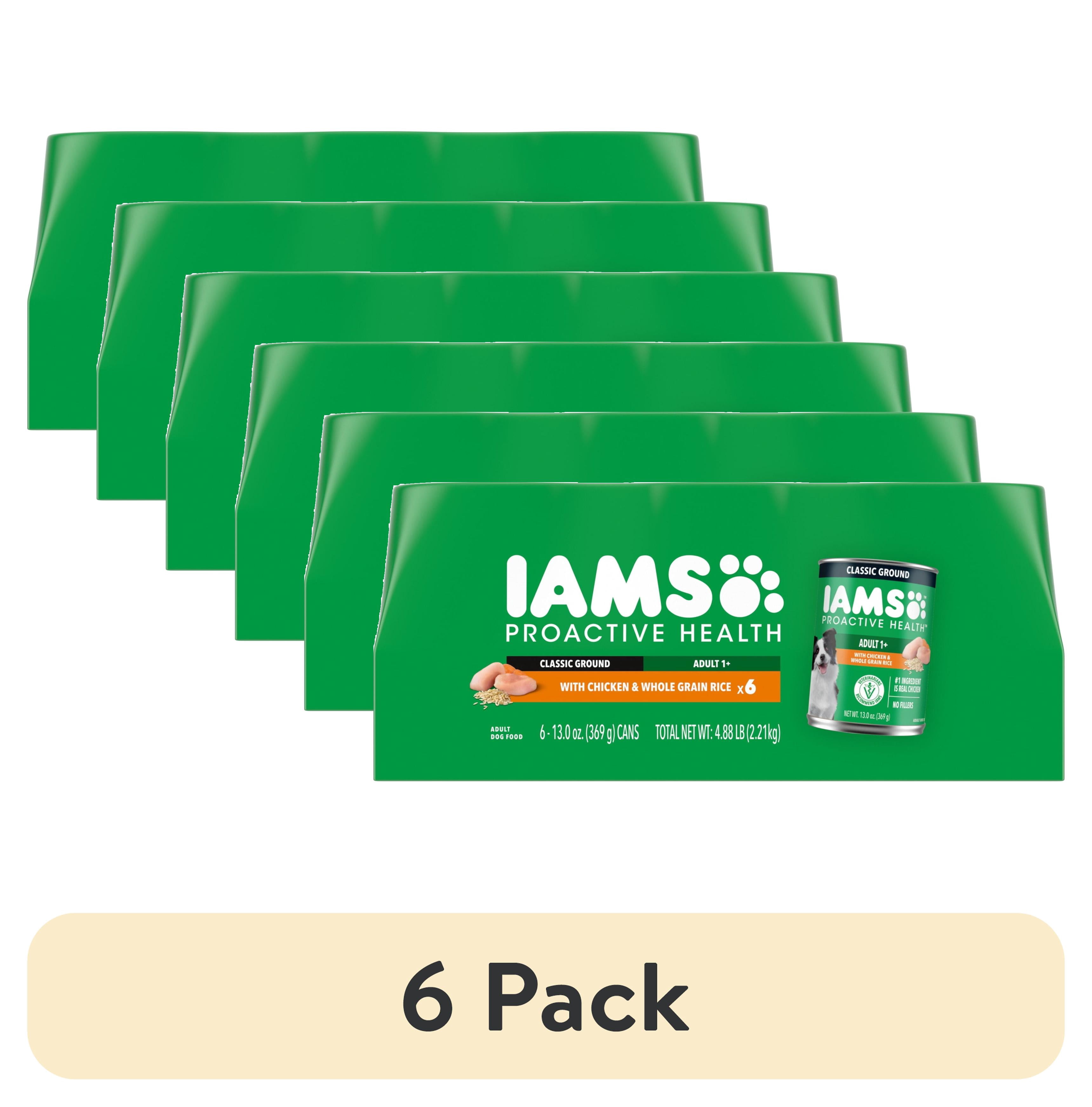 (6 pack) Iams Proactive Health Chicken And Whole Grain Rice Wet Dog Food, 13 Oz Cans (6 Pack)