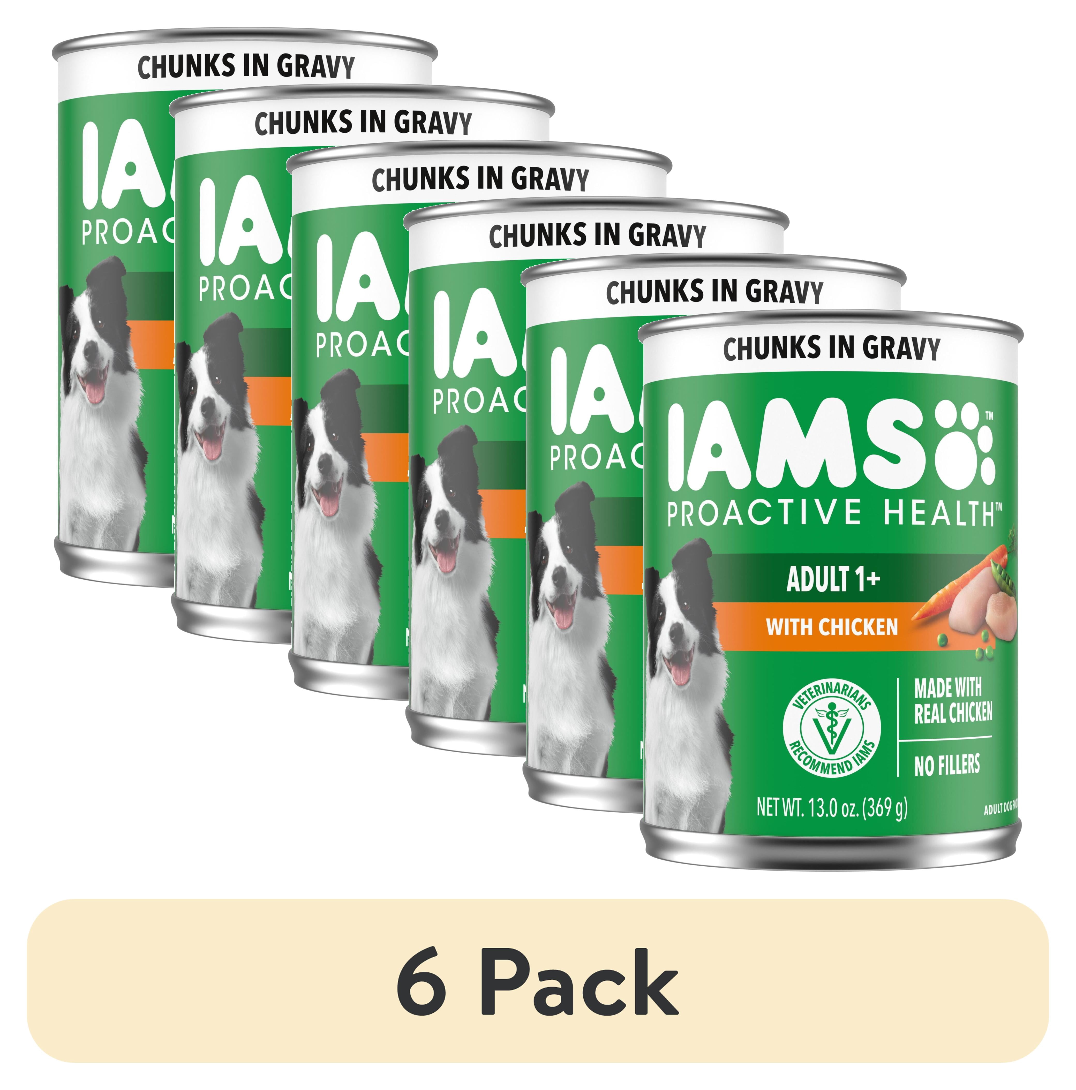 (6 pack) Iams Proactive Health Chicken Chunks In Gravy Wet Dog Food, 13 Oz Can