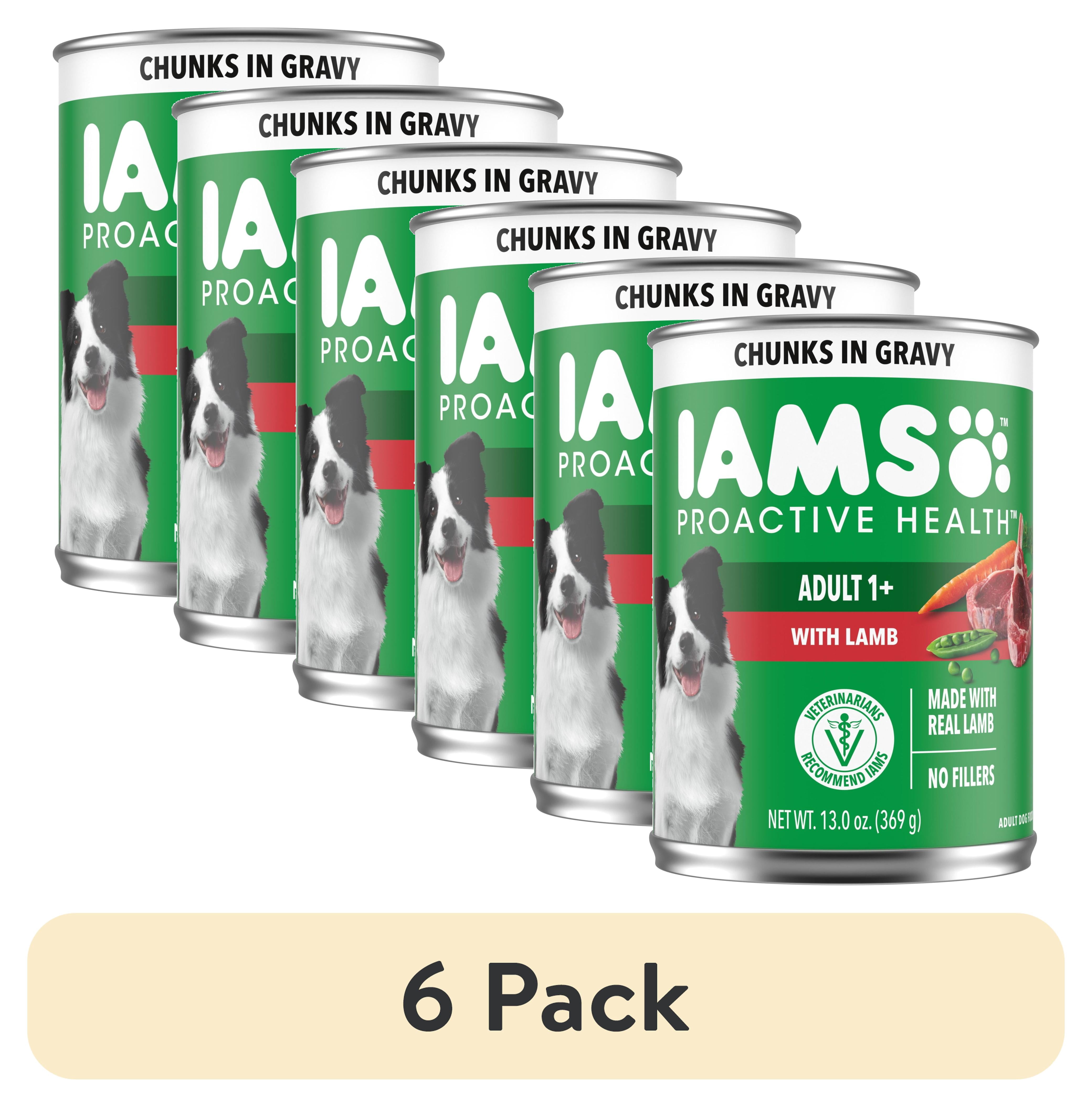 (6 pack) Iams Proactive Health Lamb Chunks In Gravy Wet Dog Food, 13 Oz Can