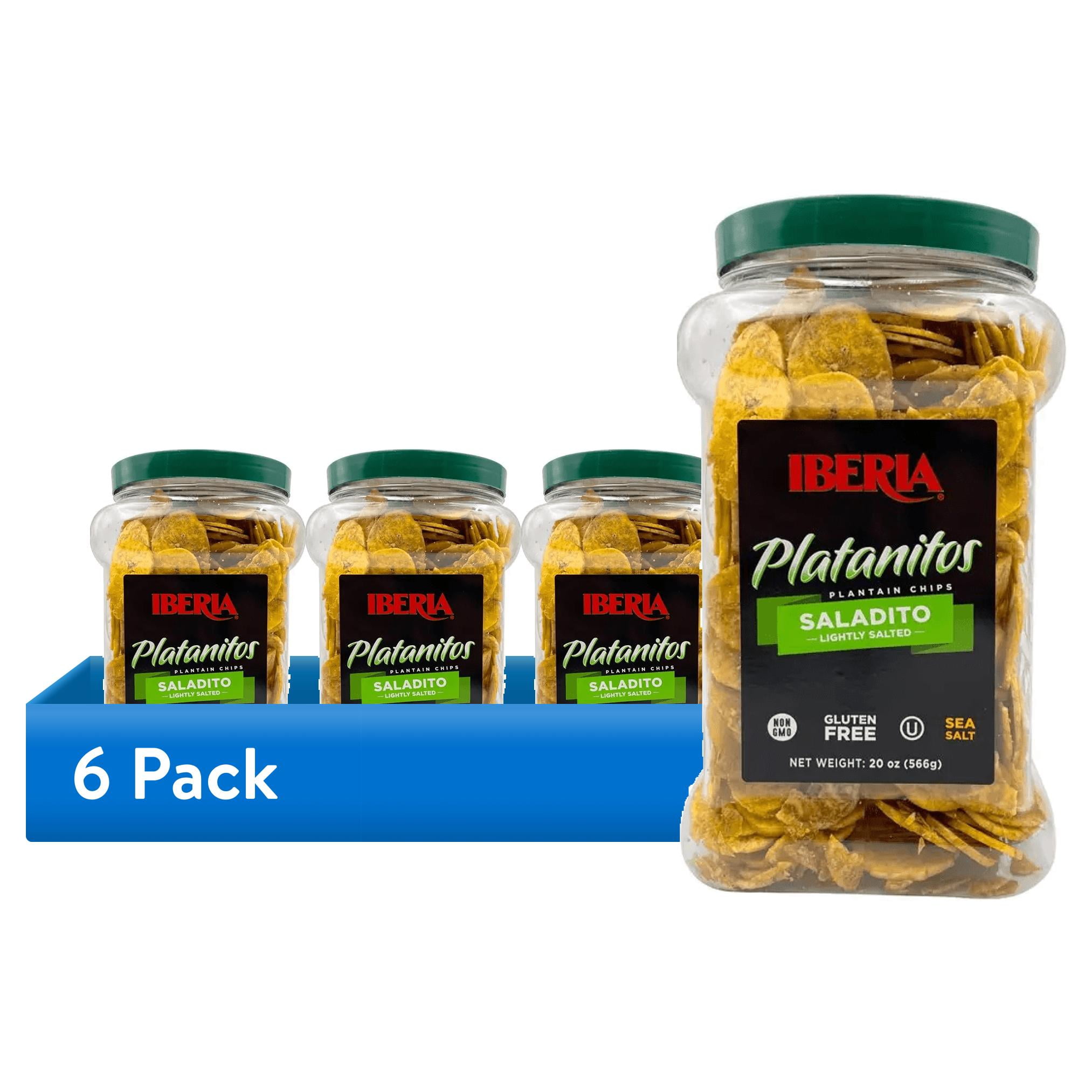 (6 pack) Iberia Lightly Salted Plantain Chips 20 oz