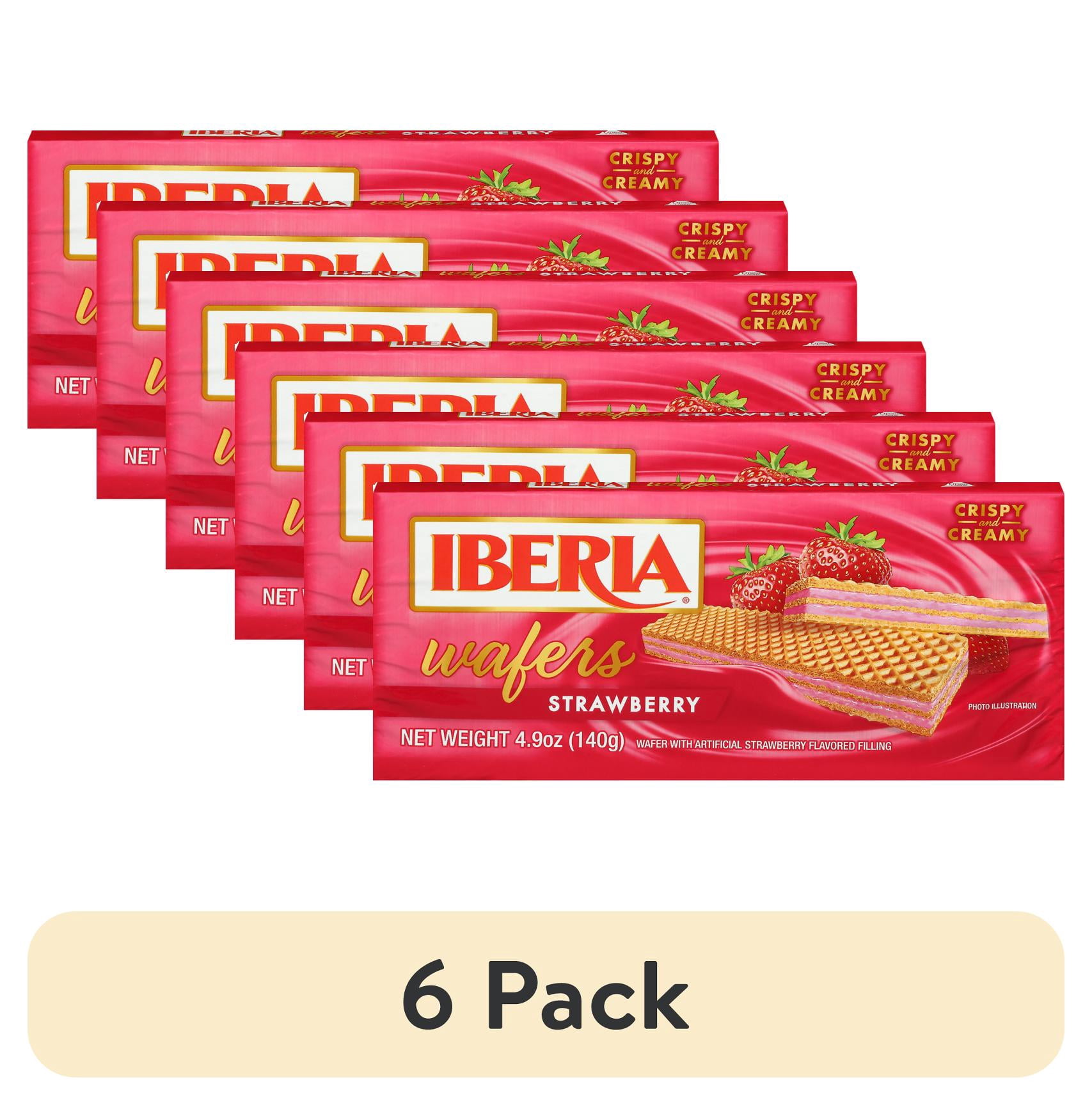 (6 pack) Iberia Strawberry Wafers 4.9 oz