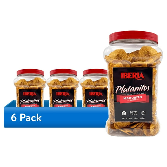 (6 pack) Iberia Sweet Plantain Chips, 10 oz
