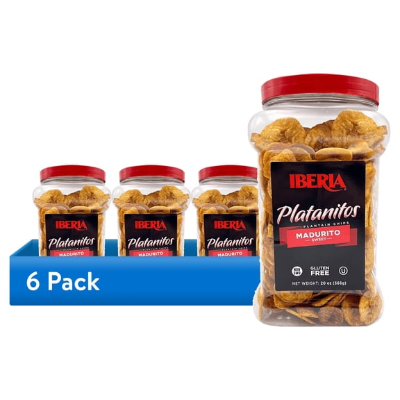(6 pack) Iberia Sweet Plantain Chips, 10 oz