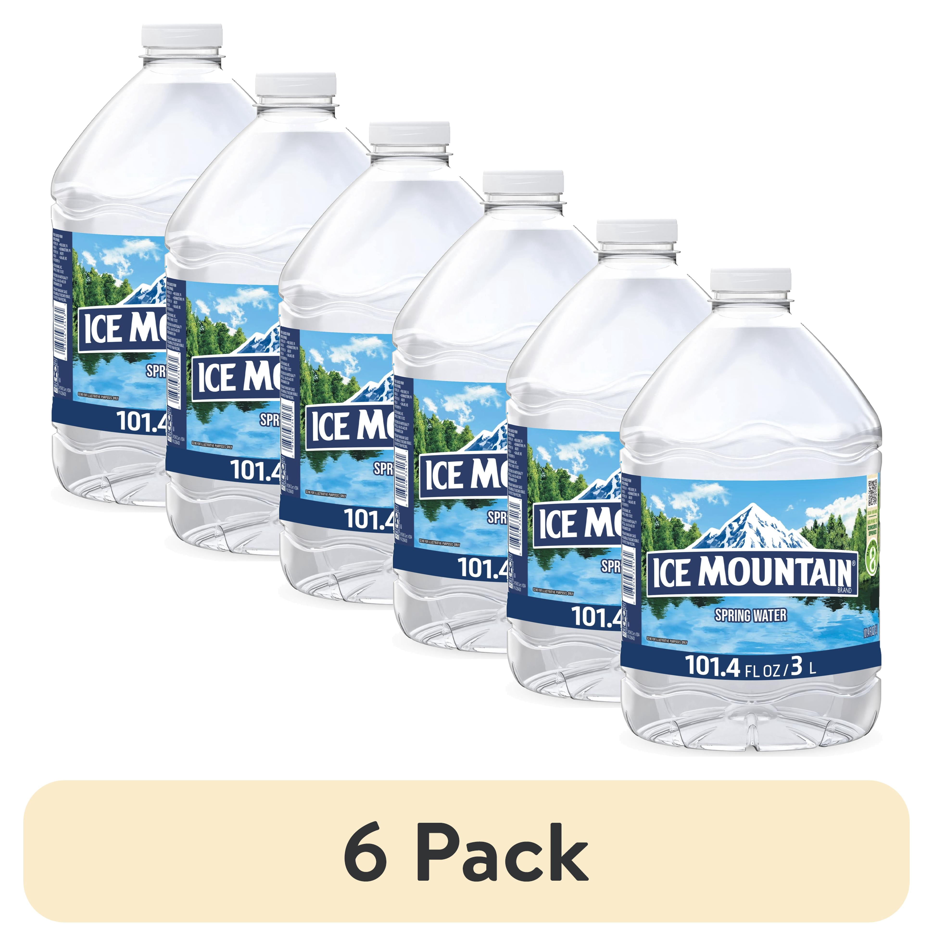 (6 pack) Ice Mountain Spring Water, 3 Liter, Single Plastic Jug