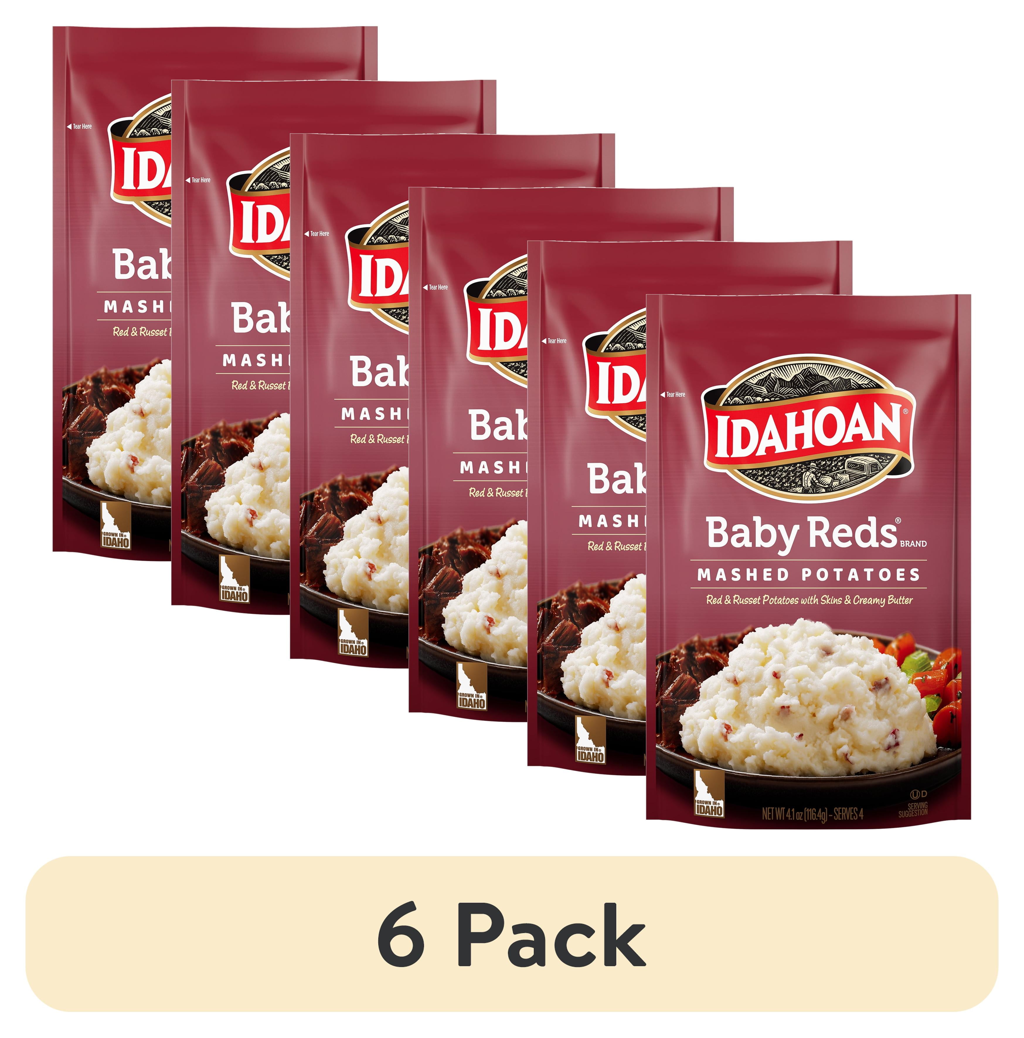 (6 pack) Idahoan Baby Reds Mashed Potatoes Side Dish, 4.1 oz