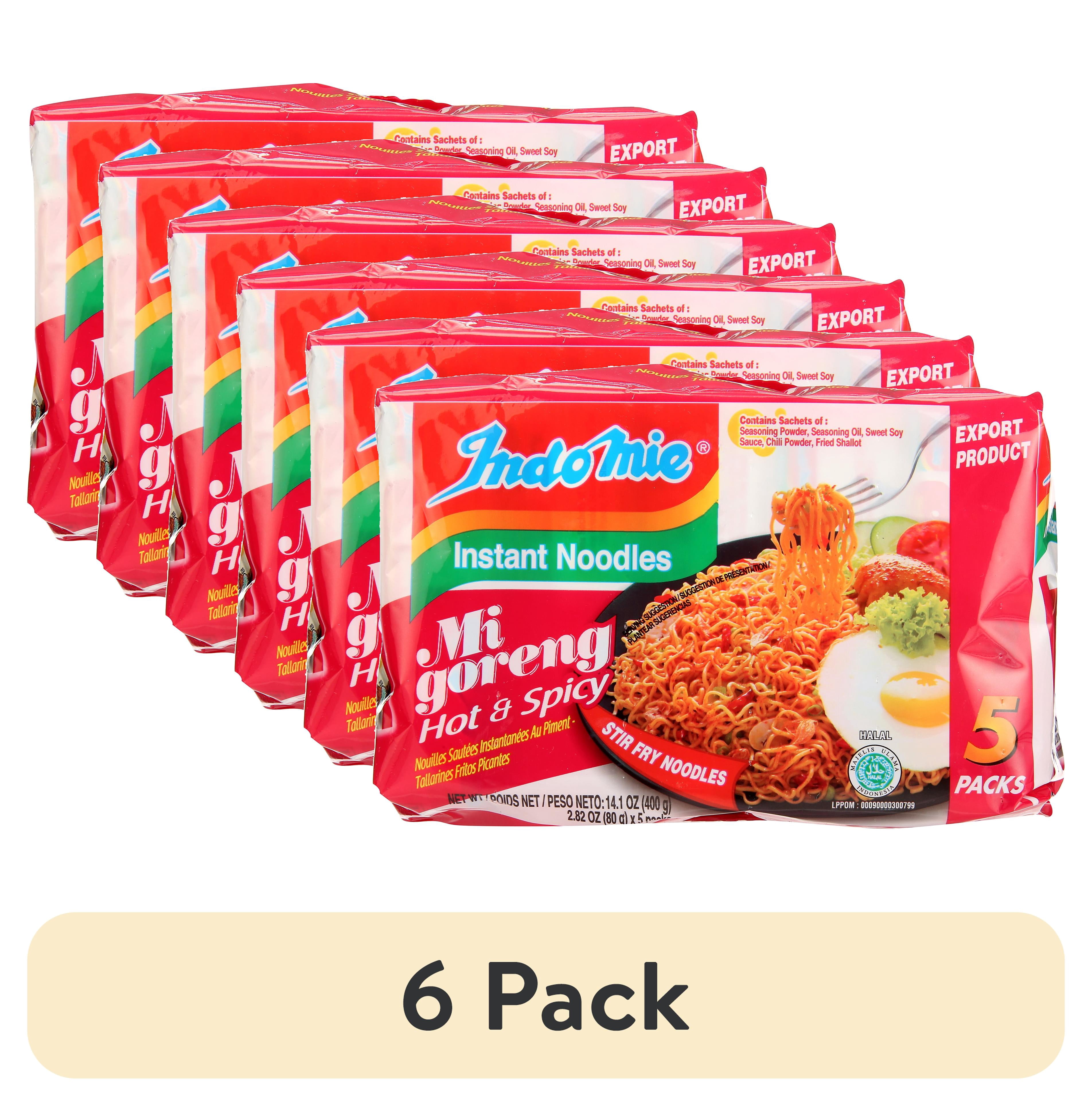 (6 pack) Indomie Mi Goreng Hot&Spicy 5PK, 14.1 OZ