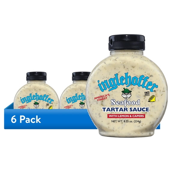 (6 pack) Inglehoffer Seafood Tartar Sauce, 8.25 oz Bottle
