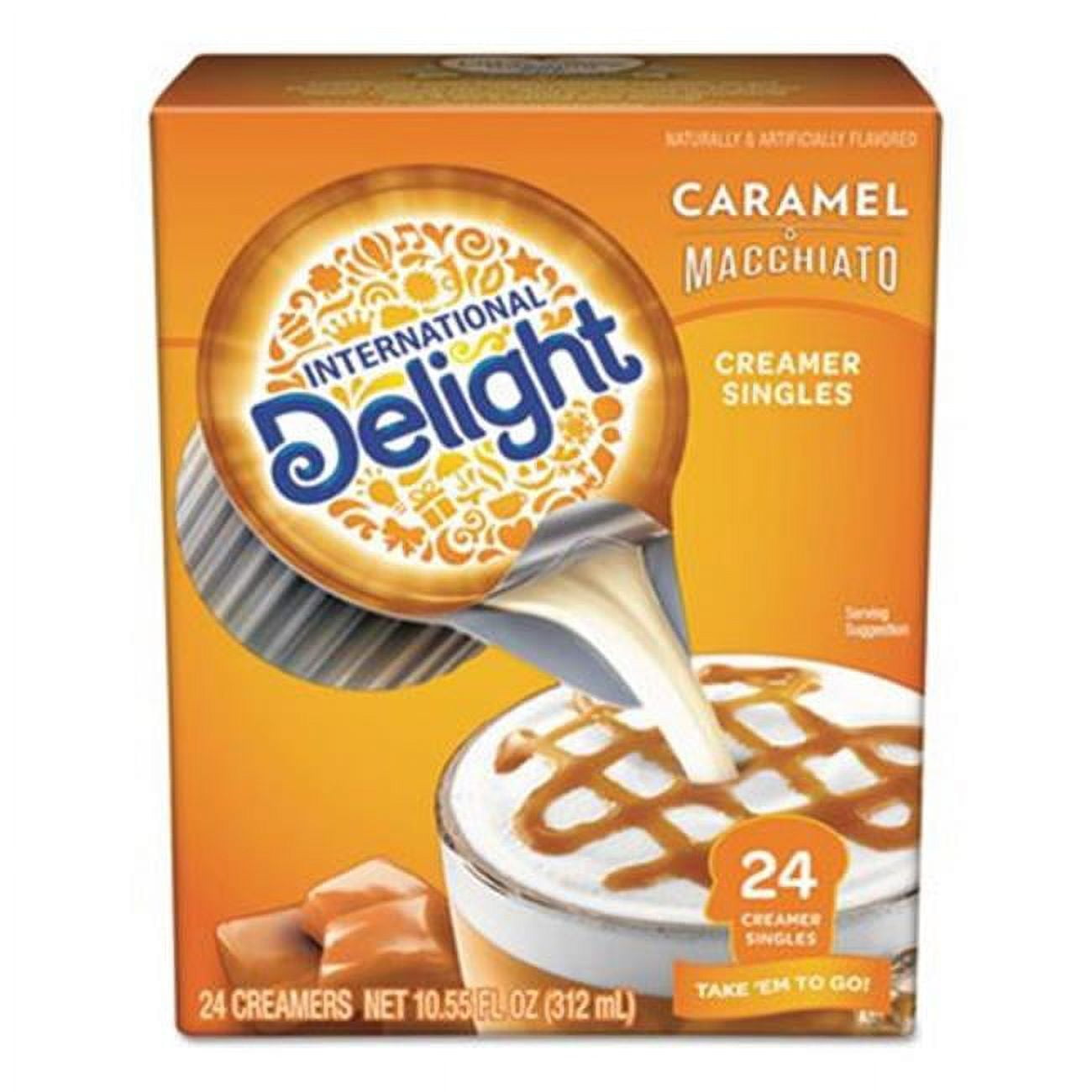 (6 pack) International Delight Caramel Macchiato Coffee Creamer Singles, 0.44 fl oz, 24 Count