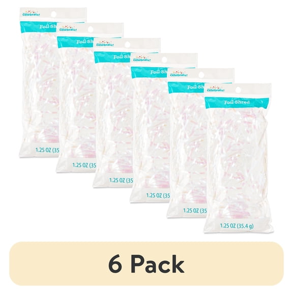 (6 pack) Way To Celebrate Iridescent Paper Shred, 1.25 oz
