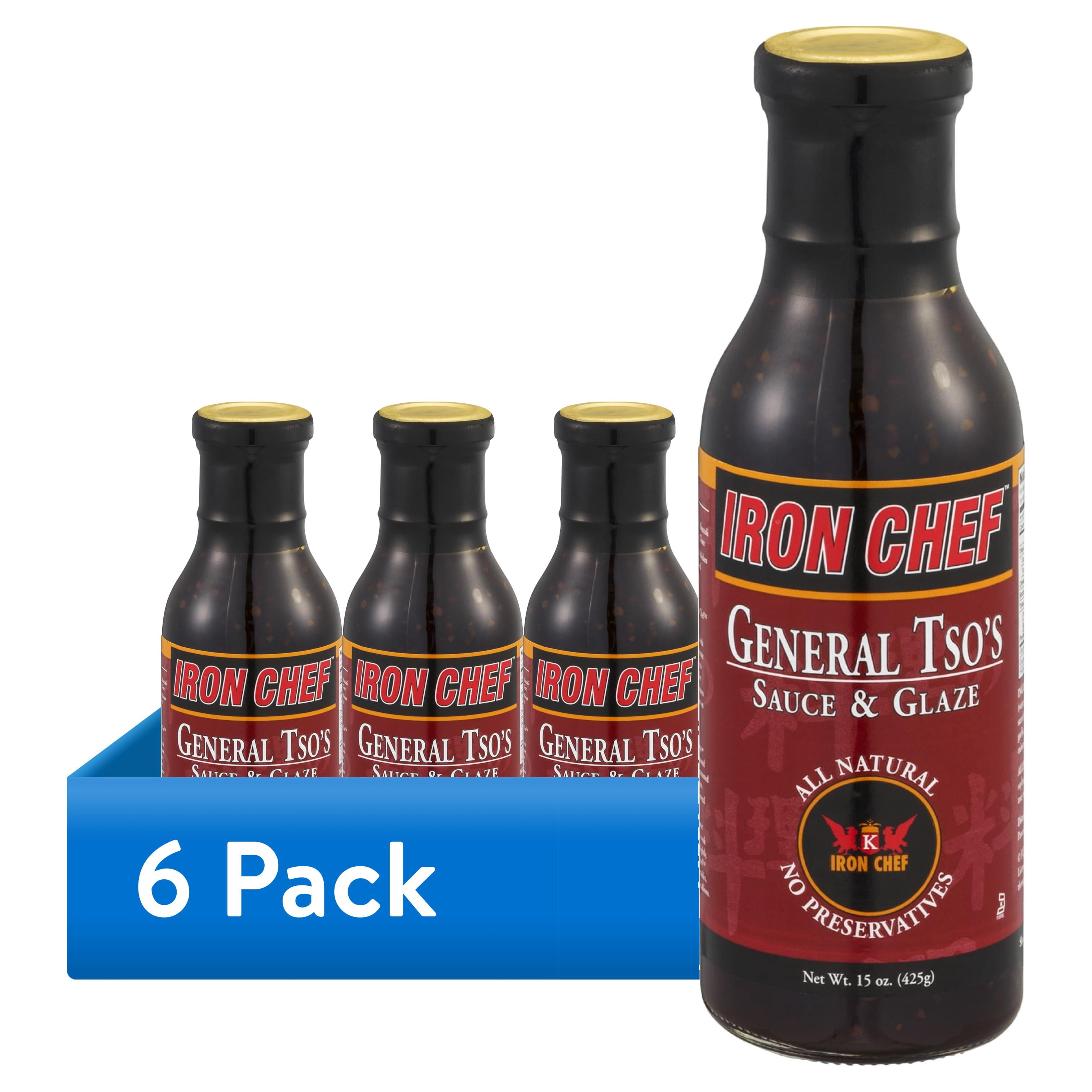 (6 pack) Iron Chef General Tso's Sauce & Glaze, 15.0 OZ