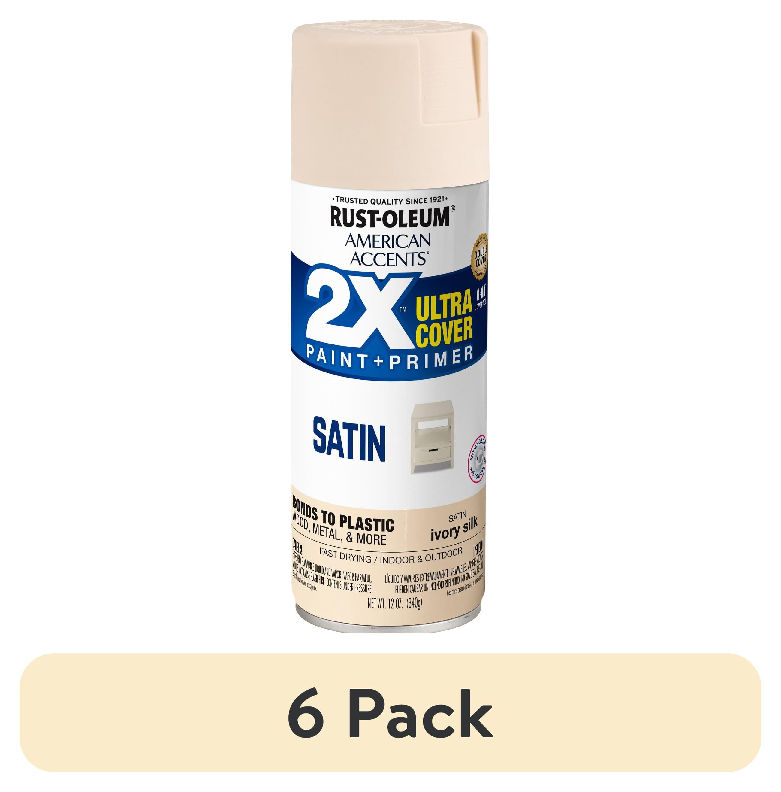 6 pack) Ivory, Rust-Oleum American Accents 2X Ultra Cover Satin
