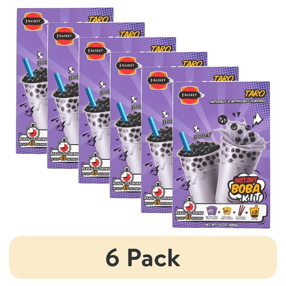 (6 pack) J-Basket Instant Boba Kit, 3 Servings (July-Oct 2025 Best Before)