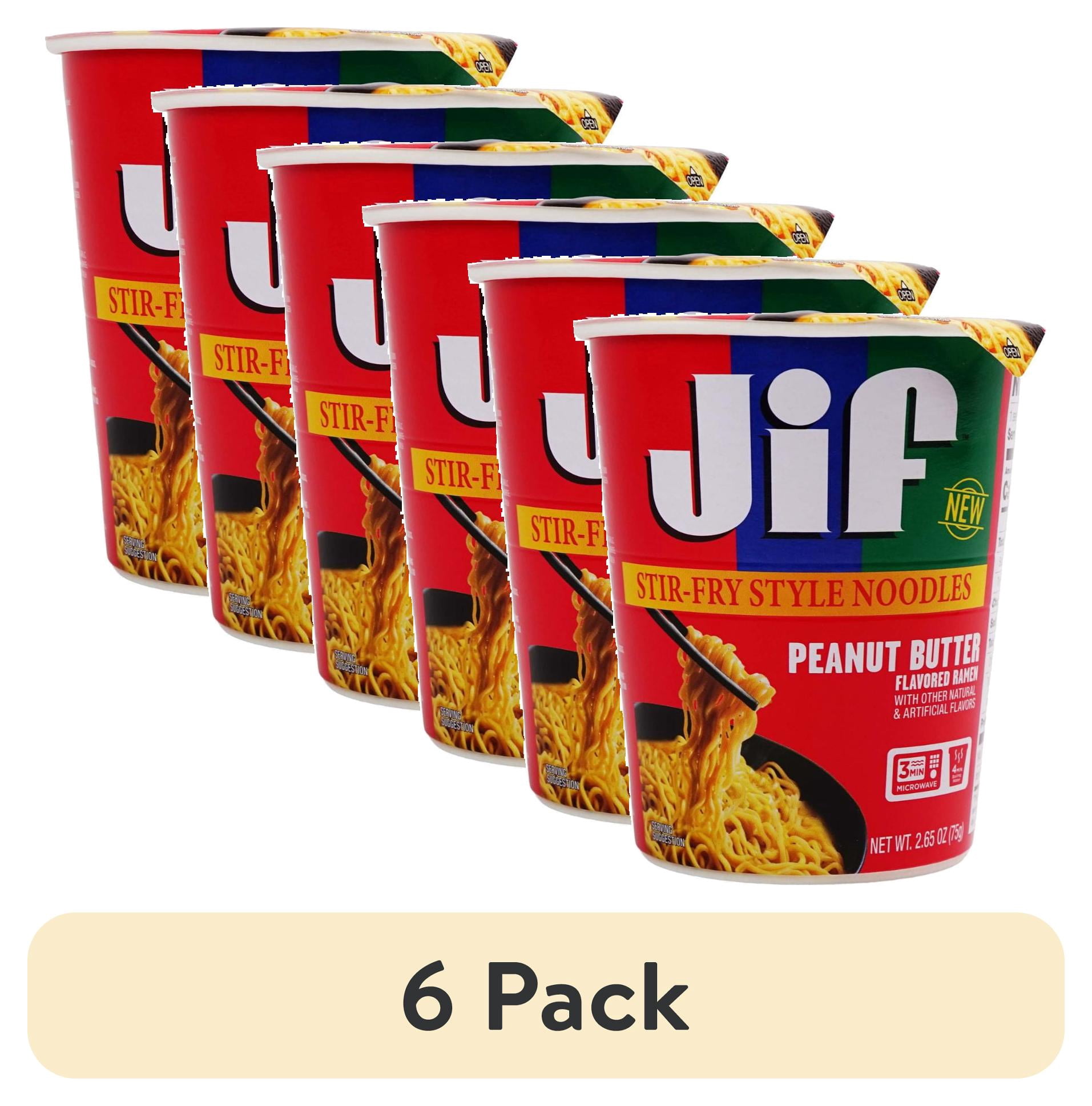 (6 pack) JIF Peanut Butter Instant Ramen Noodles, 2.65 oz