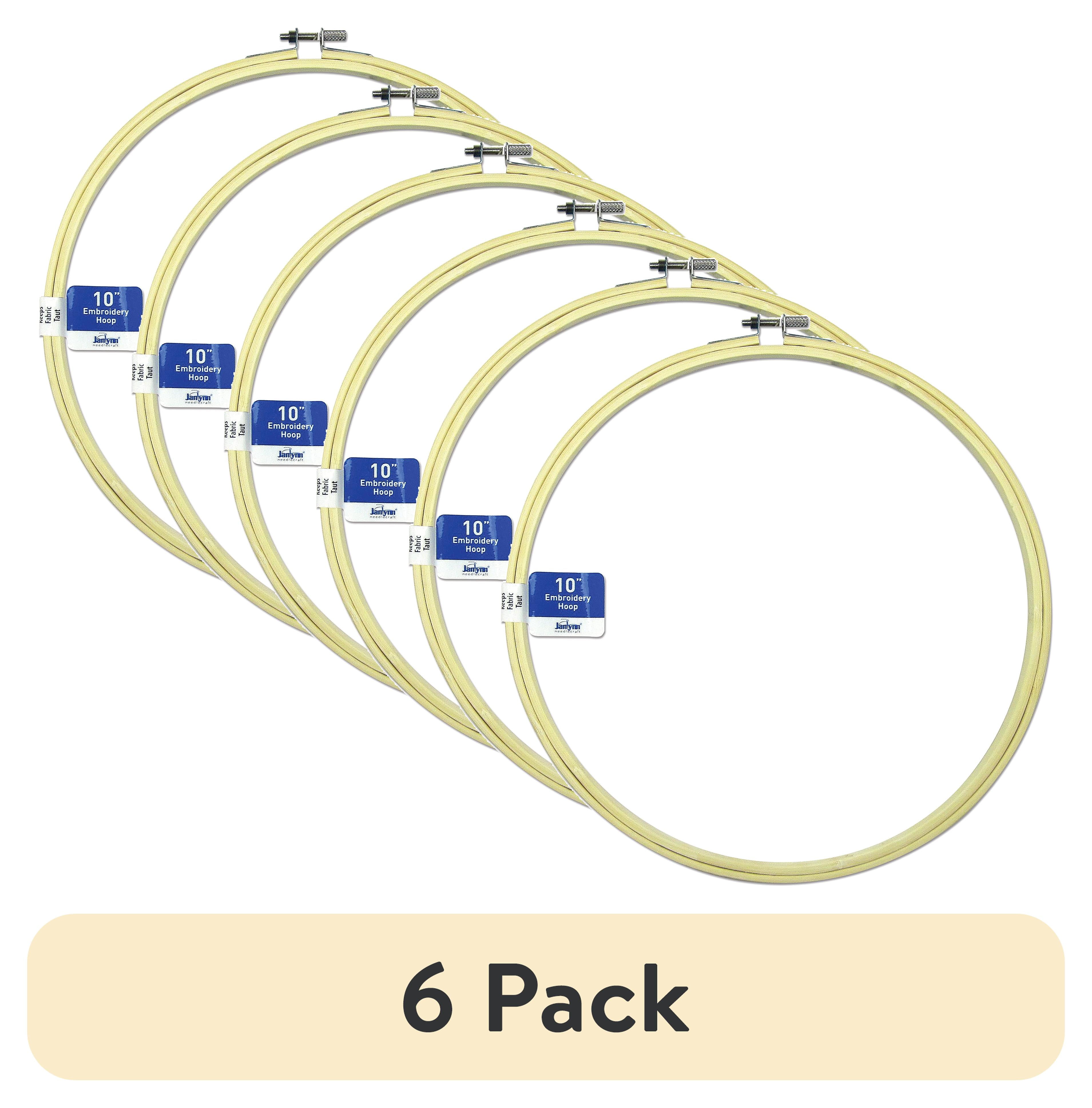 (6 pack) Janlynn 10 Inch Diameter Bamboo Embroidery Hoop