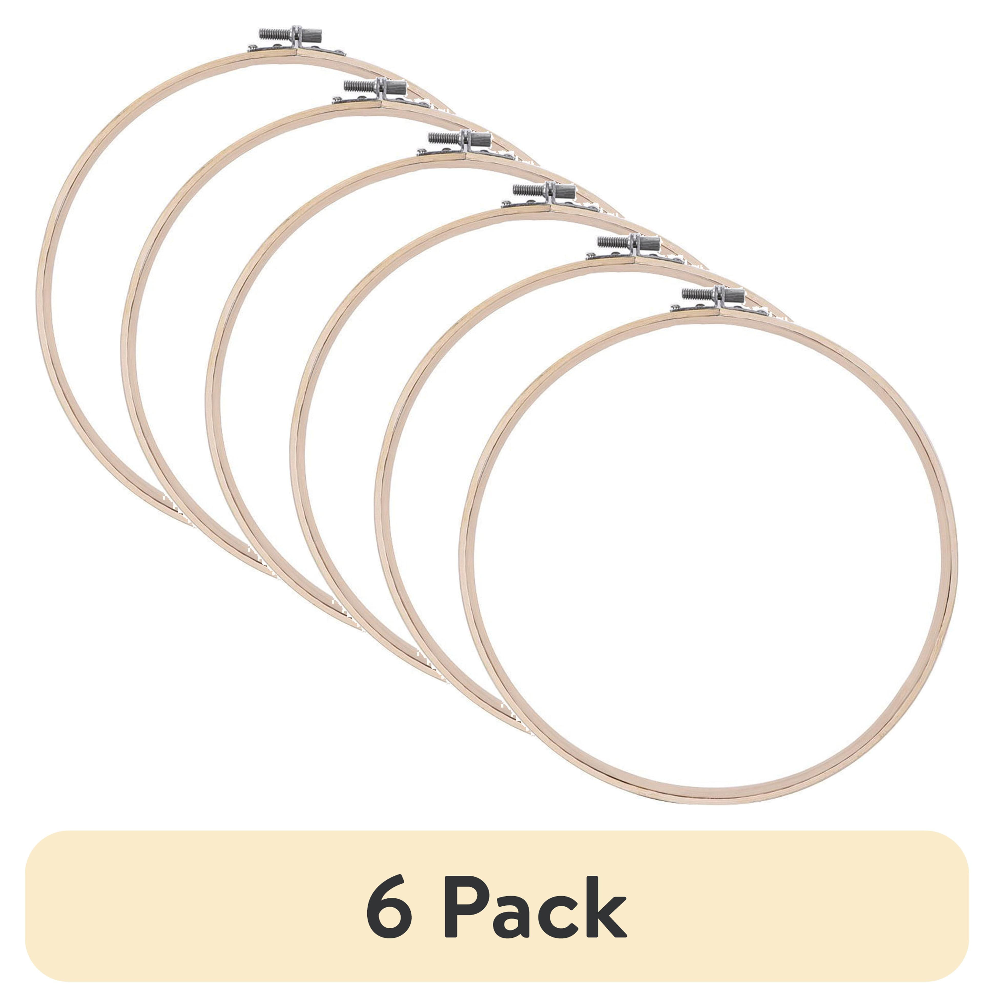 (6 pack) Janlynn 4 inch Durable  Bamboo Embroidery and  Quilting Hoop