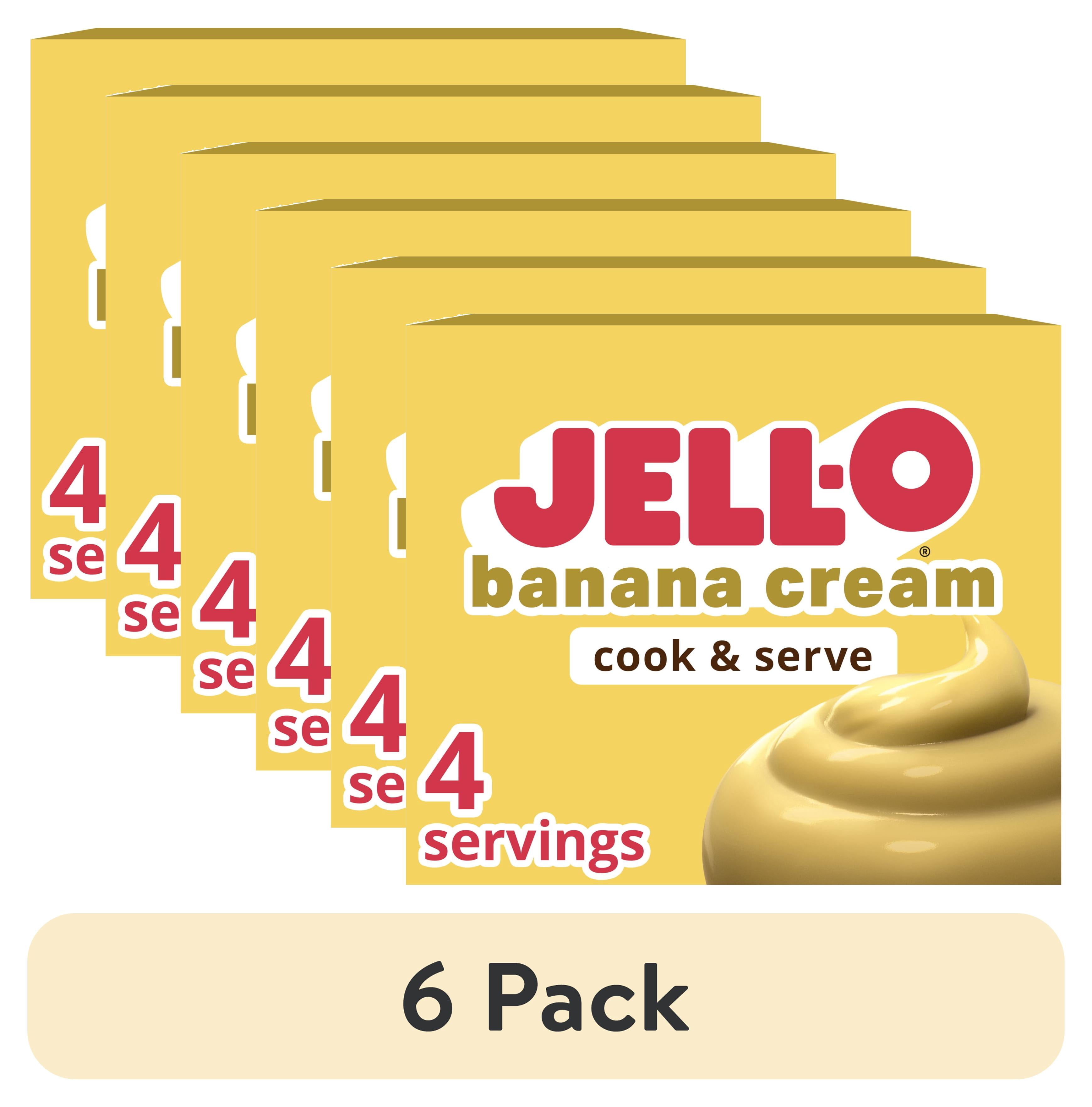 4 pack) Jell-O Cook & Serve Banana Cream Pudding & Pie Filling Mix