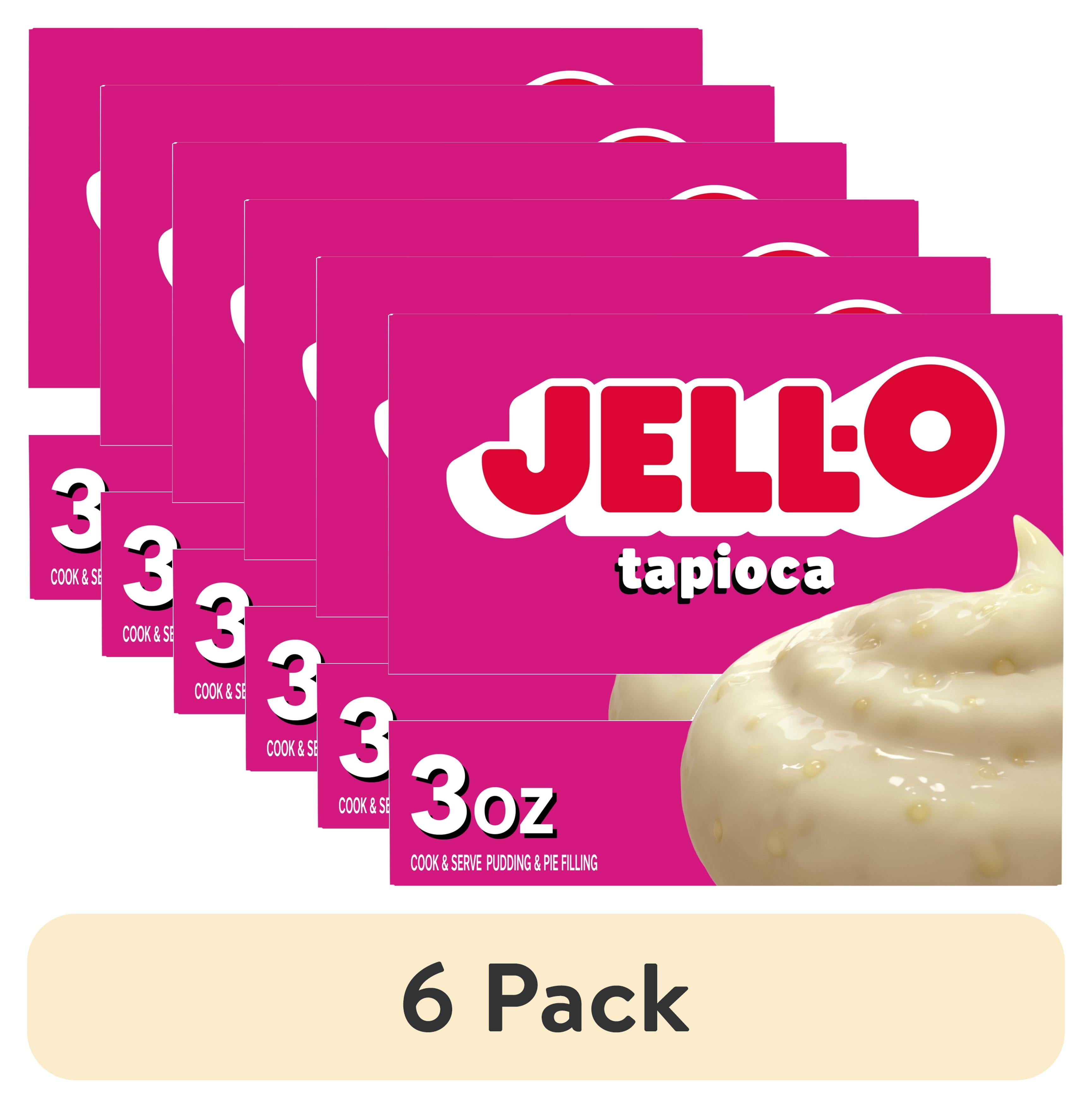 6 pack) Jell-O Cook & Serve Tapioca Artificially Flavored Fat Free