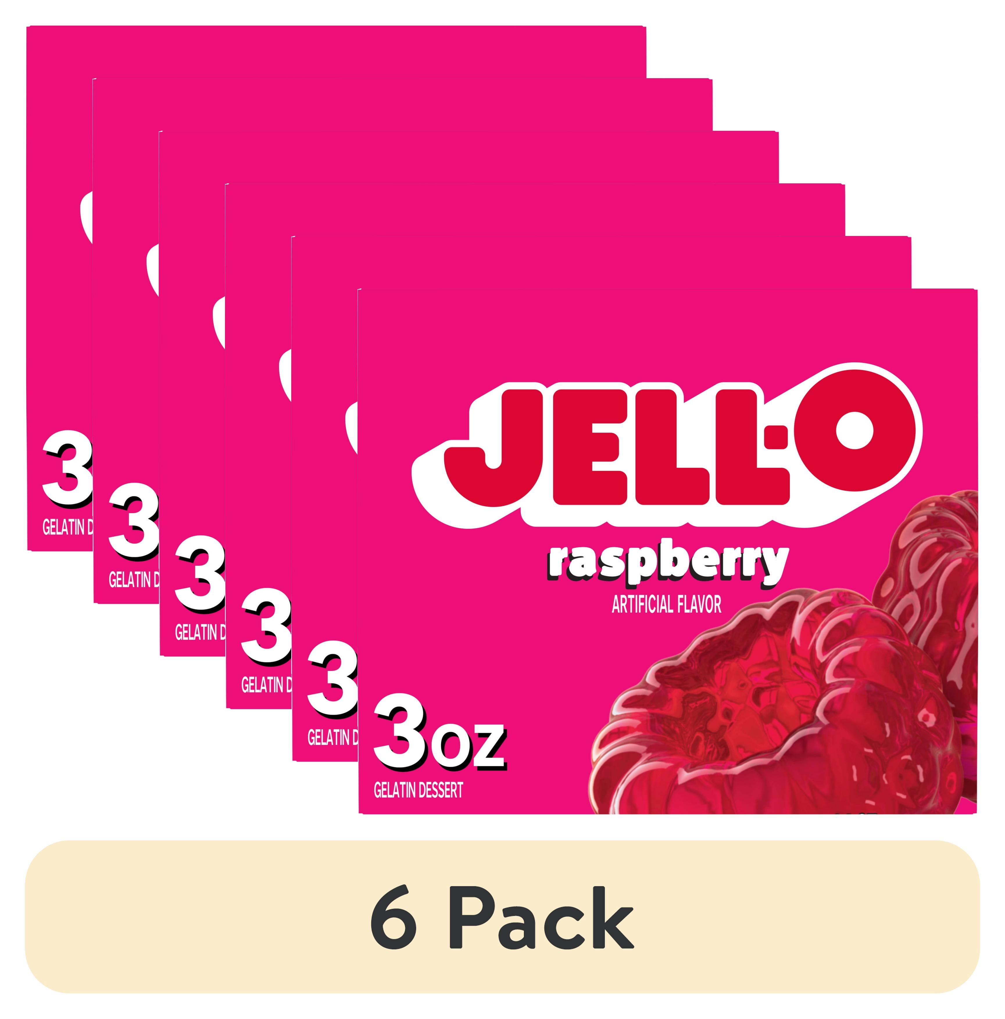 Jello Gelatin Raspberry (6 pack) Jell-O Raspberry Gelatin Dessert Mix, 3 oz Box - Walmart.com