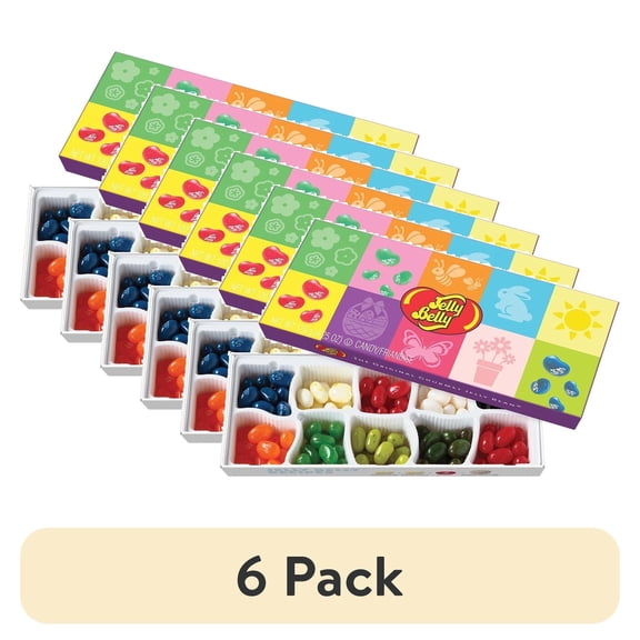 (6 pack) Jelly Belly 10-Flavor Assorted Jelly Bean Mix Easter Gift Box - 4.25 oz